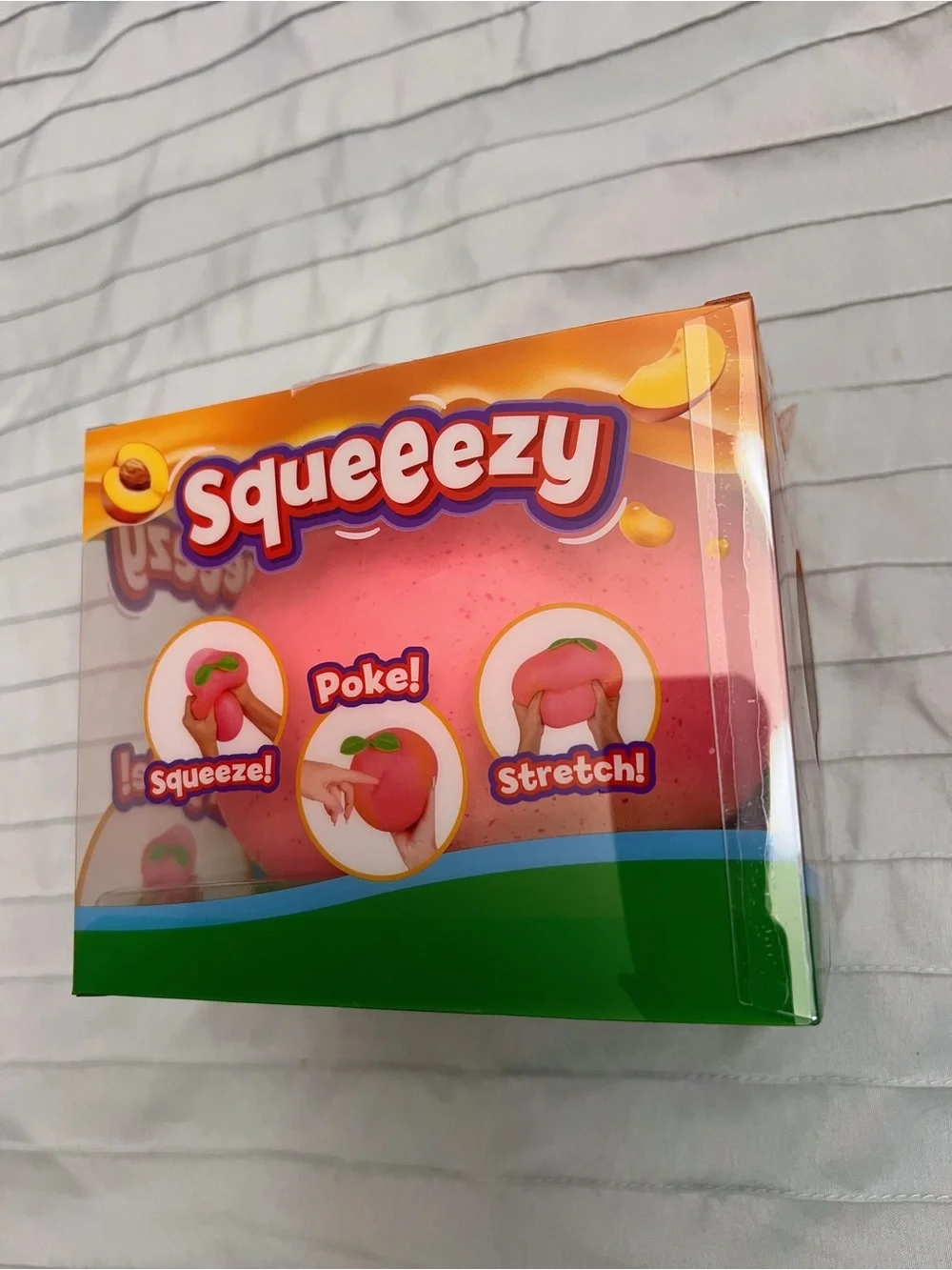 Sunny Days- Squeeezy Peach- Pink- Squishy Fidget Sensory Fruit Toy- Toymendous